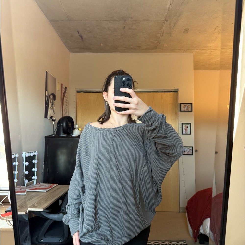 Gray Oversized Sweater
